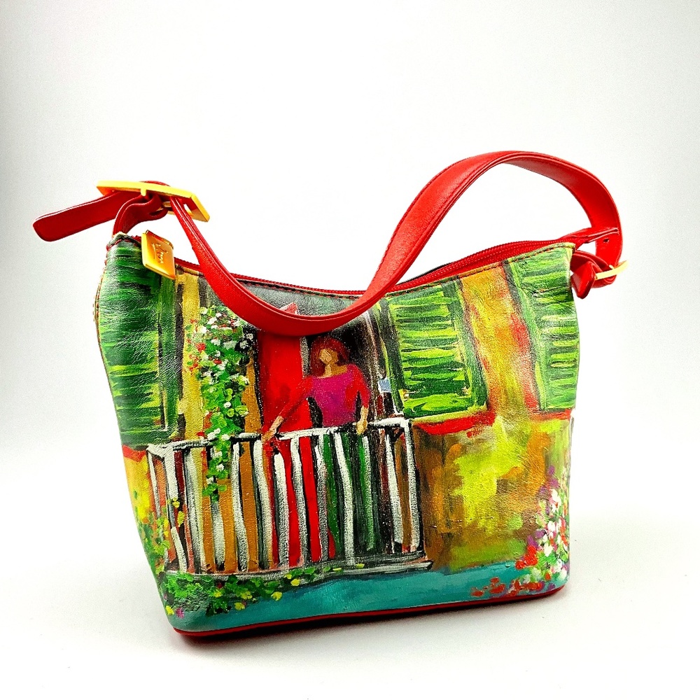 Icon Los Angeles "Woman on Balcony" Baby Hobo Handbag
